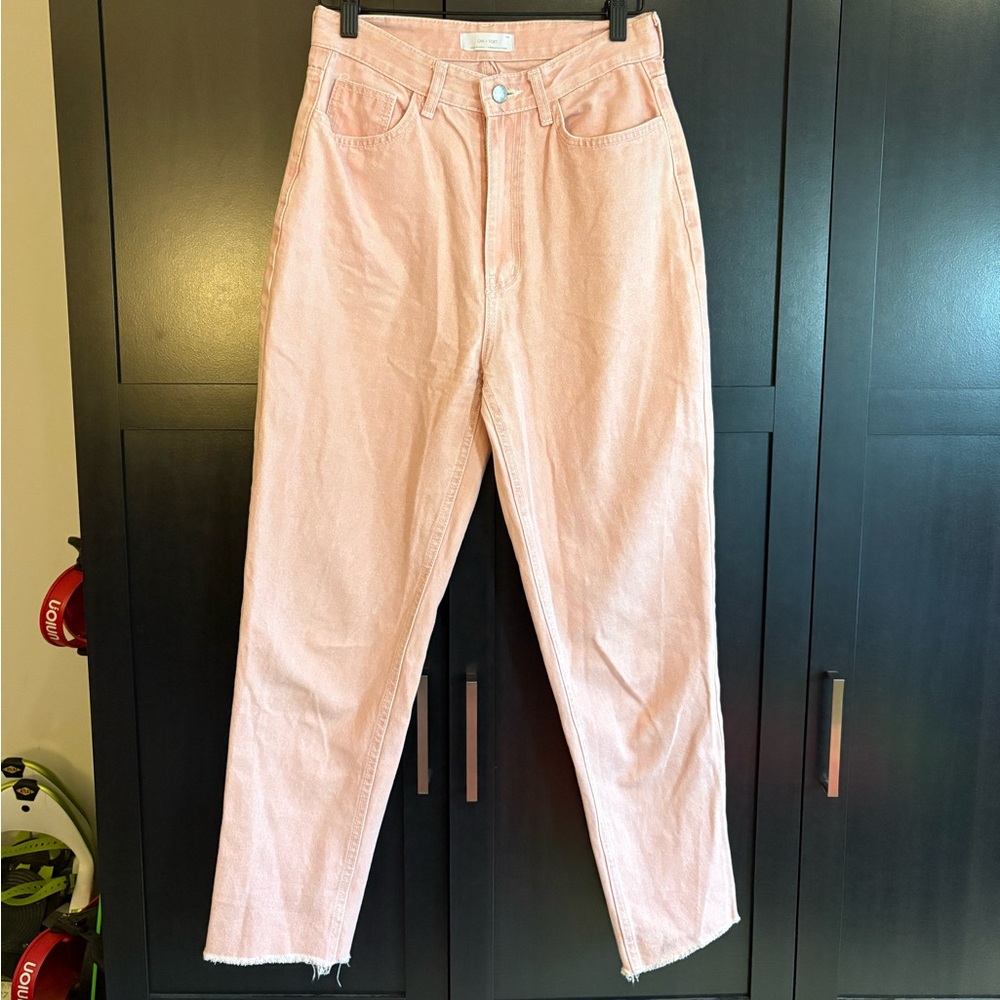 Oak + Fort High Rise Pink Jeans Denim